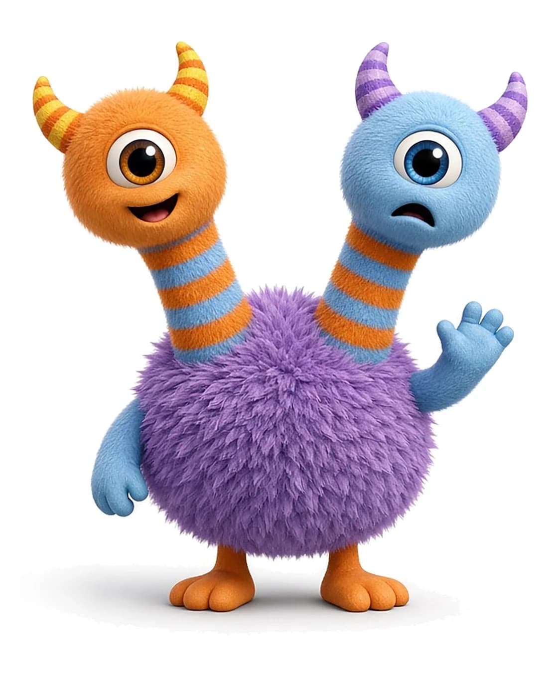Bobs, Luke's two-headed monster, illustrated from his drawing