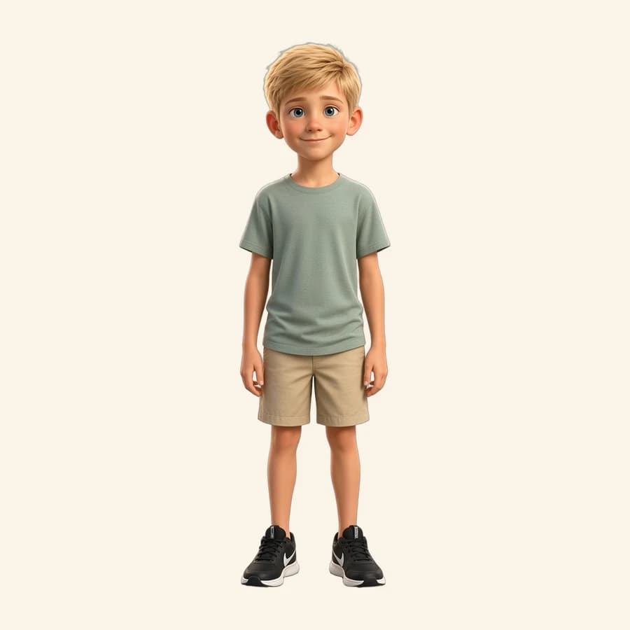 Luke as a storybook character, full body