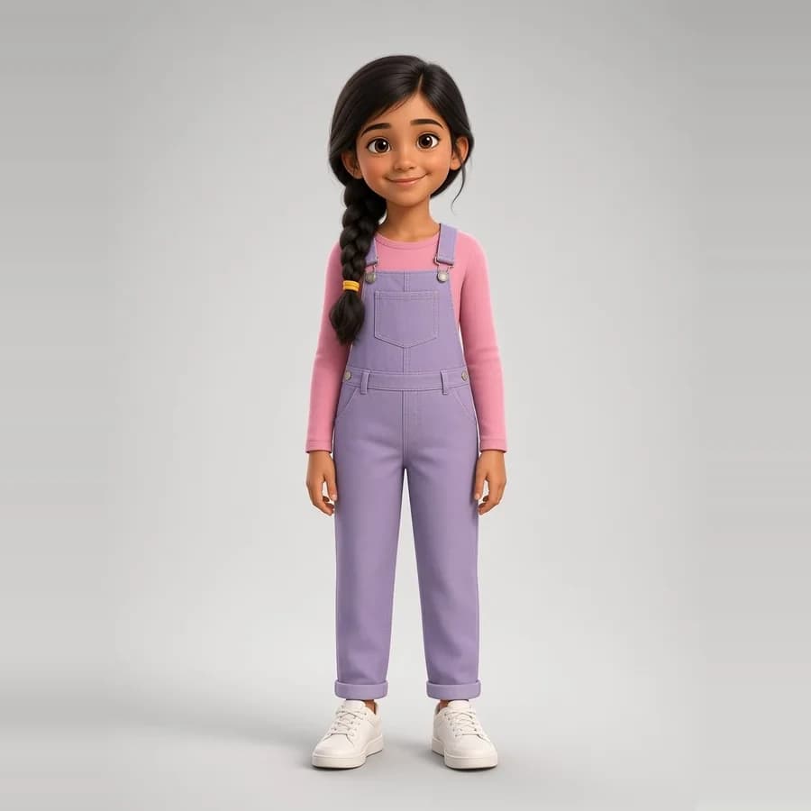 Priya as a storybook character, full body