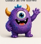 Standalone polished purple monster character.